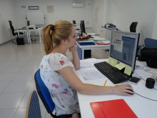 Alicja w pracy w firmie Erasmus Spain